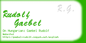 rudolf gaebel business card